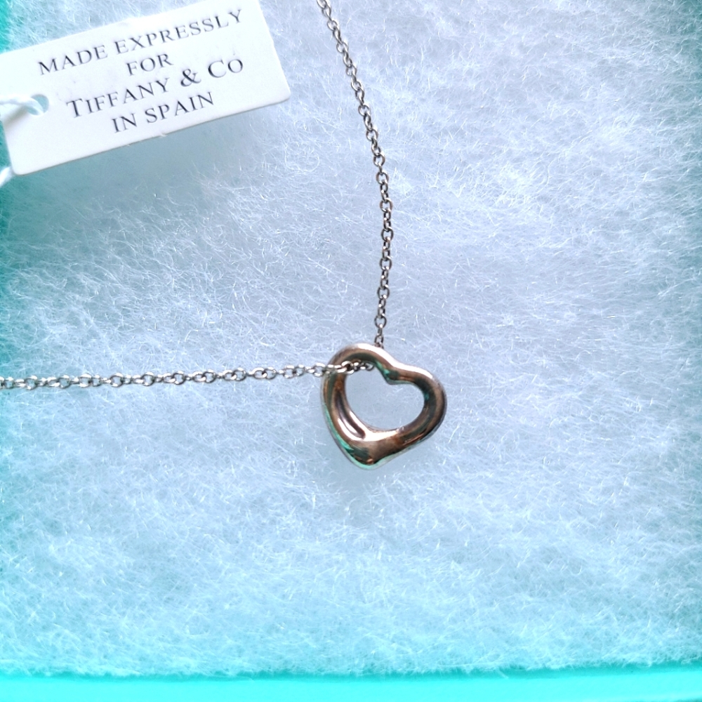 Tiffany & Co.  mini open heart necklace